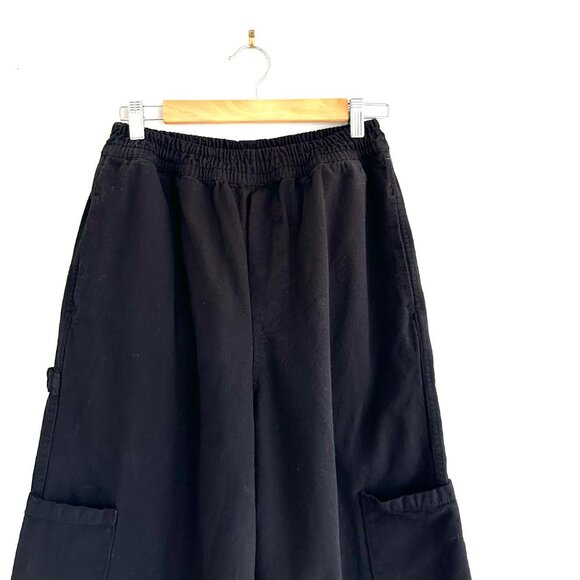 Meals Chef Pant Black Cookin Pants With 5 Large Pockets Drawstring Elastic Waist - Picture 6 of 8
